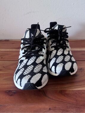 adidas Marimekko Black and White Knit Pattern Sneakers